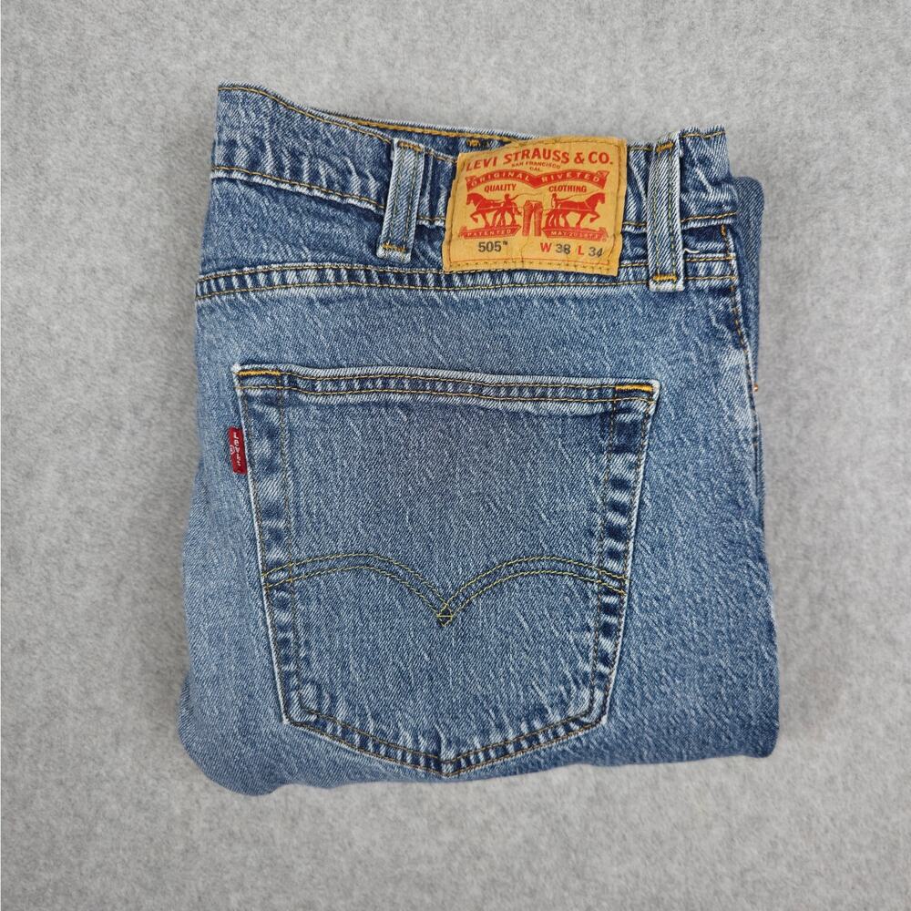 Levi's 505 Mens 38x34 Straight Leg Jeans